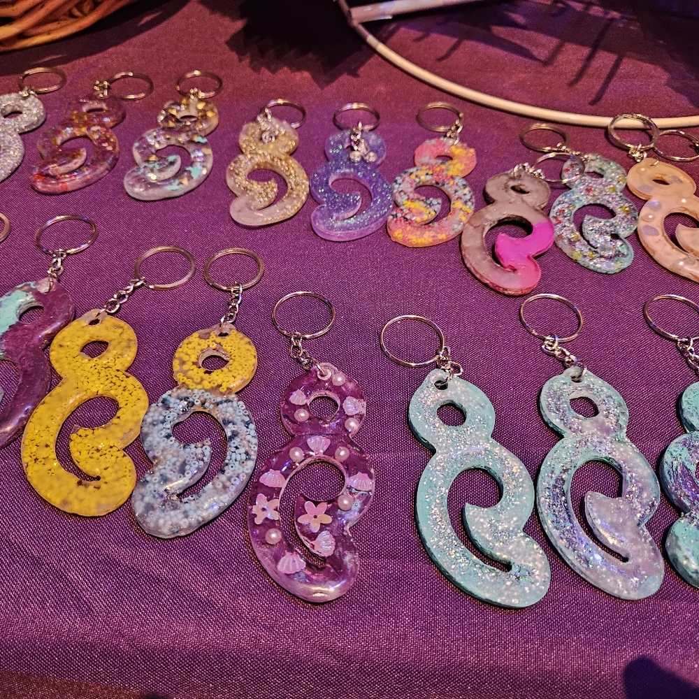 Semi colon resin Keychains - Picture 3 of 5